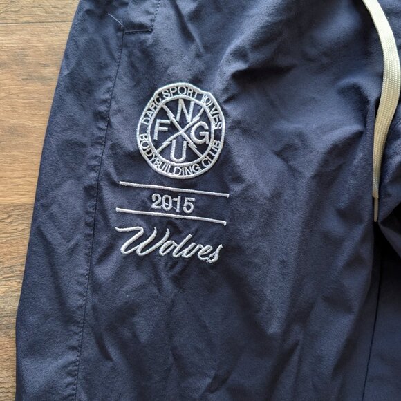 Darc Sport Wolves Club Pants Men Medium Blue Track Sweatpants Joggers Gym Active - Picture 3 of 6